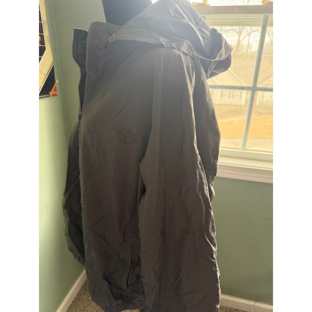 Lovello Elizabeth 2XL Gray Hooded Windbreaker Jacket Pullover 1/2 Zip - Picture 4 of 6